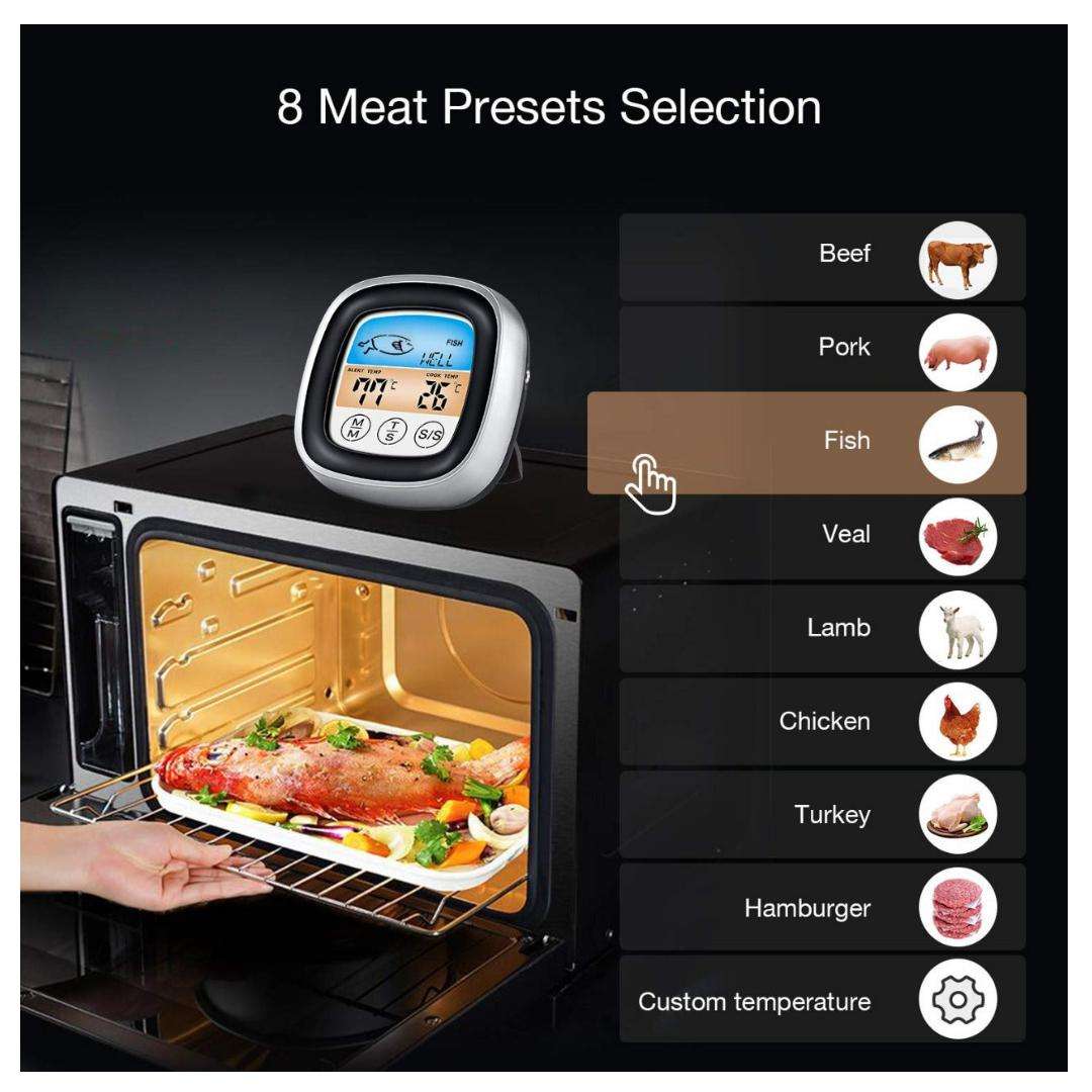 Lifespace Touch Screen Digital Thermometer with Timer & Probe