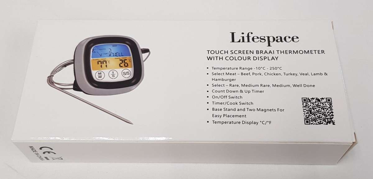 Lifespace Touch Screen Digital Thermometer with Timer & Probe