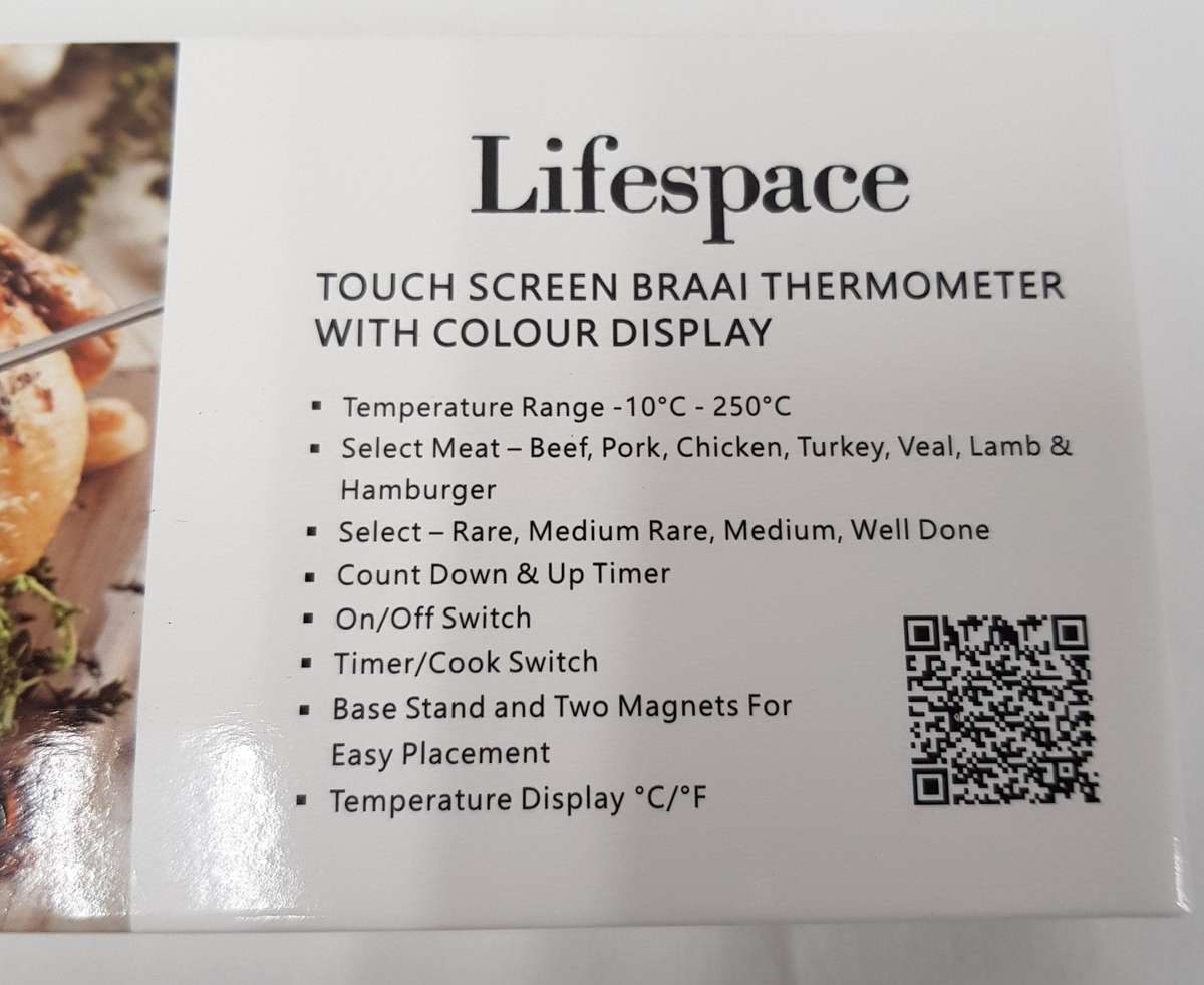 Lifespace Touch Screen Digital Thermometer with Timer & Probe