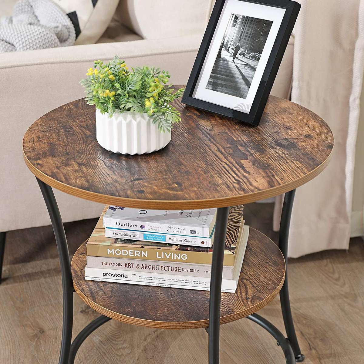 Lifespace Unique Living Room Round Coffee Side Table