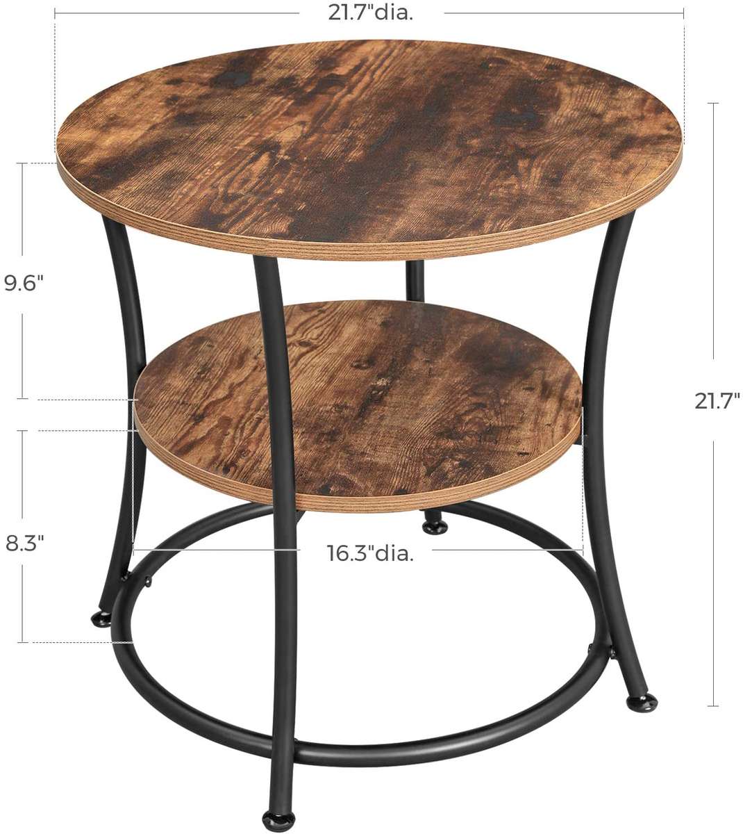Lifespace Unique Living Room Round Coffee Side Table