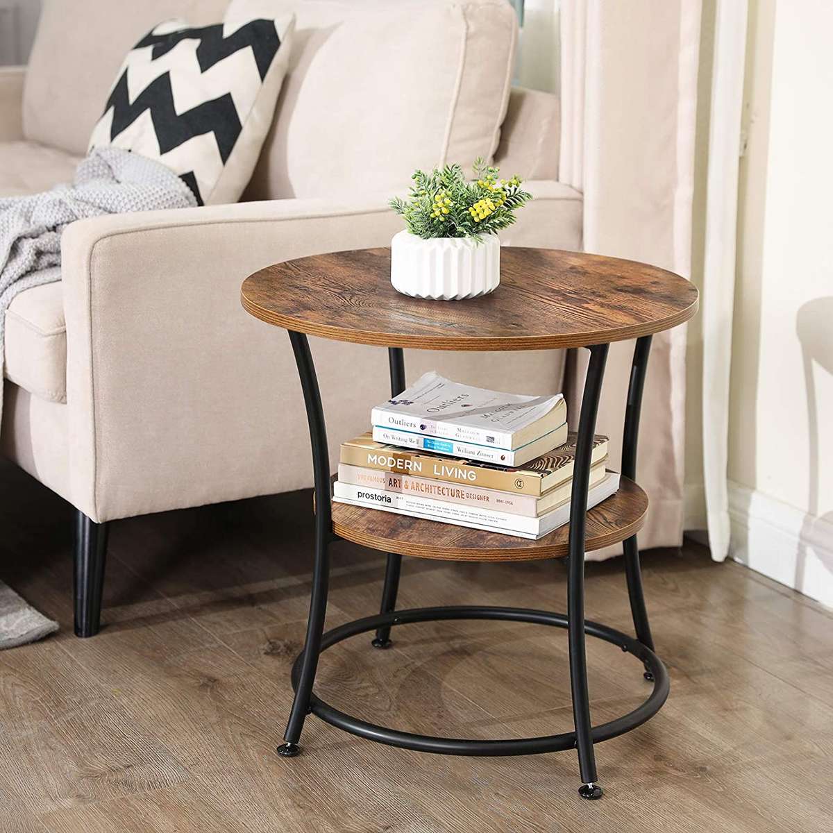 Lifespace Unique Living Room Round Coffee Side Table