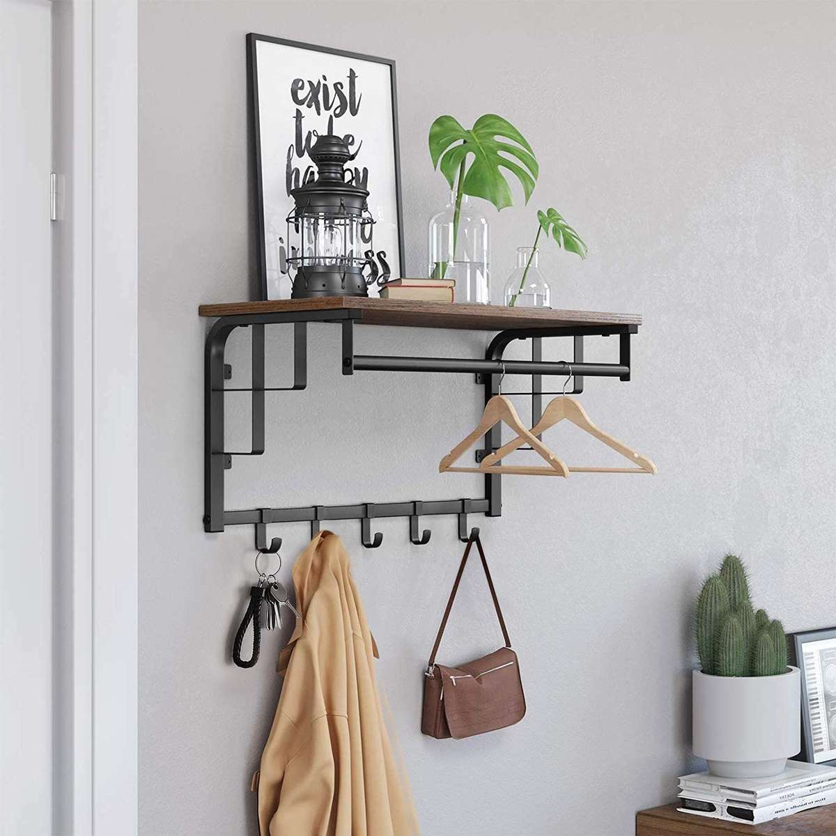 Lifespace Versatile Wall-mount Rack with Hooks