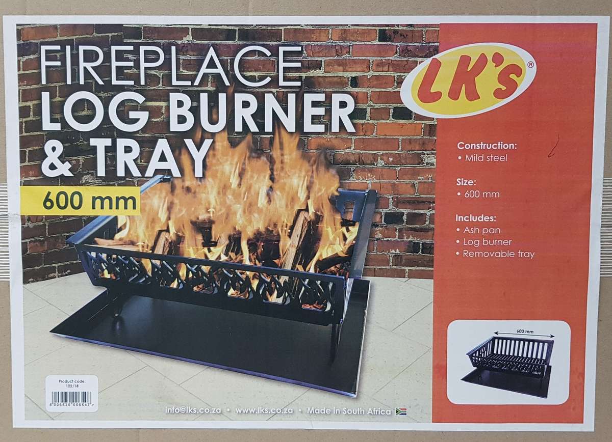 Quality Fireplace Log Burner and Tray - 600mm