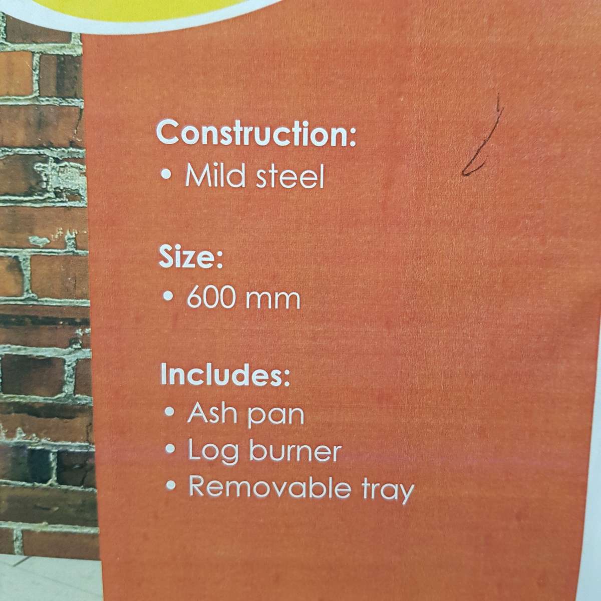 Quality Fireplace Log Burner and Tray - 600mm