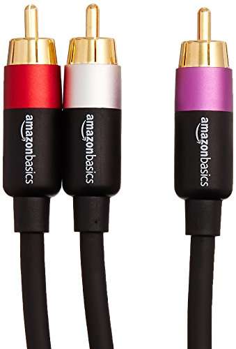 AmazonBasics 1-Male to 2-Male RCA Audio Cable - 2.44 meters
