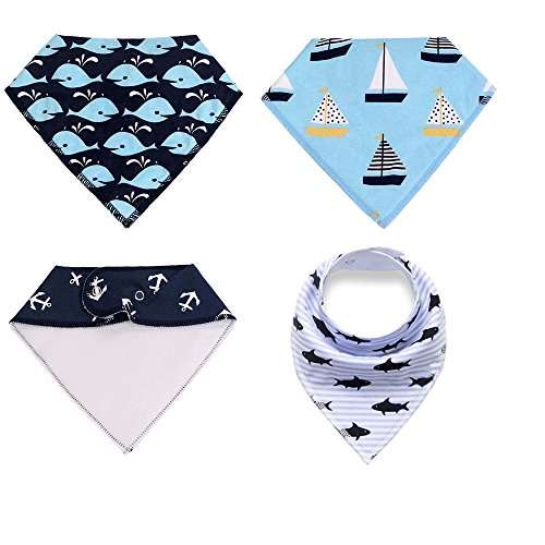 Baby Bandana Drool Bibs,Baby Dribble Bibs with Snaps 8 Pack Baby Shower Gift Set for Teething and...