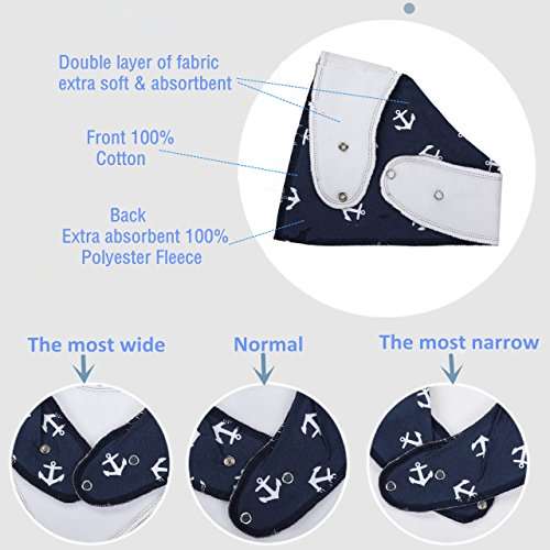 Baby Bandana Drool Bibs,Baby Dribble Bibs with Snaps 8 Pack Baby Shower Gift Set for Teething and...