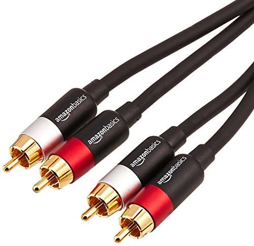 AmazonBasics 2-Male to 2-Male RCA Audio Cable - 1.22 meters