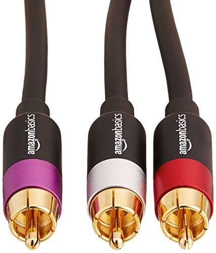 AmazonBasics 1-Male to 2-Male RCA Audio Cable - 2.44 meters