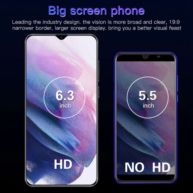 Unbranded S21+ Ultra F46, 1GB+8GB, 6.3 inch Drop Notch Screen, Face Identification, Android 6.0 7...