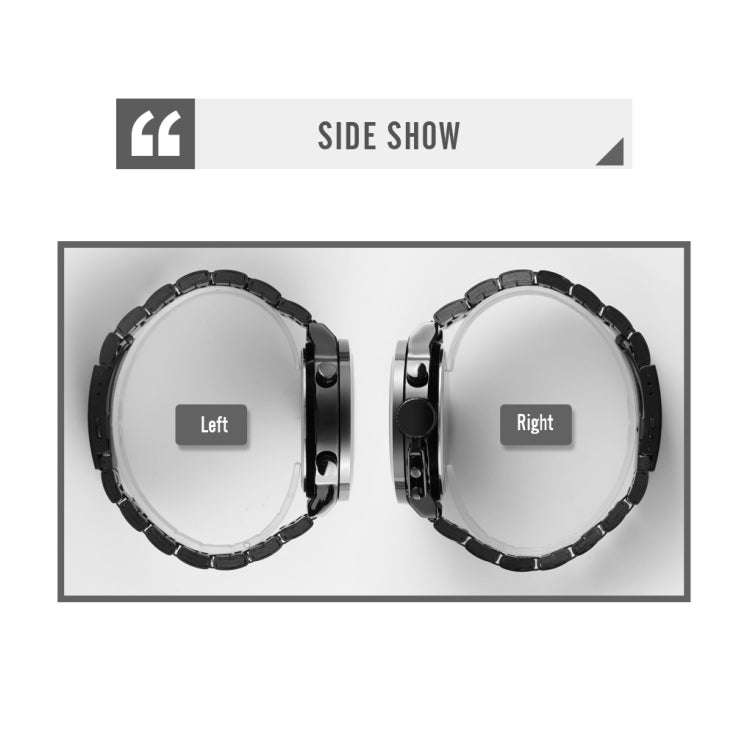 SKMEI 1515 Men Fashion Hip Hop Style Dual Display Electronic Watch Stainless Steel Watch(Silvery)