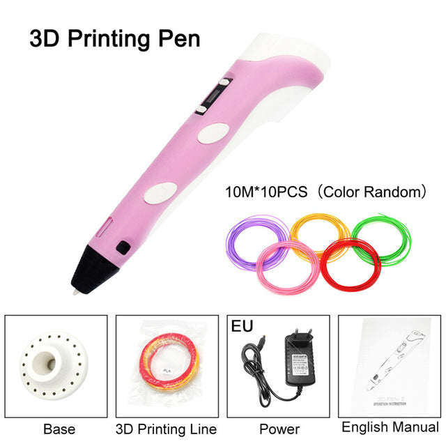 Smart 3D Drawing Printing Pen - Pink