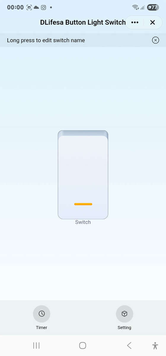 Smart Life Tuya WIFI 1CH LED Light Button Switch | Live & Neutral / Live & No Neutral Wire | Black