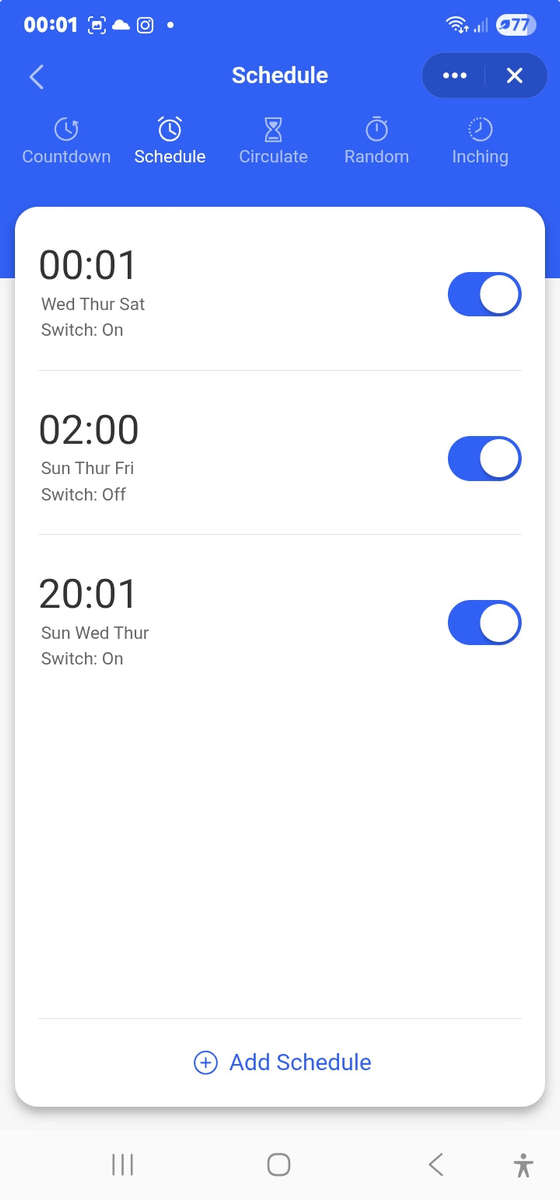 Smart Life Tuya WIFI 1CH LED Light Button Switch | Live & Neutral / Live & No Neutral Wire | Black