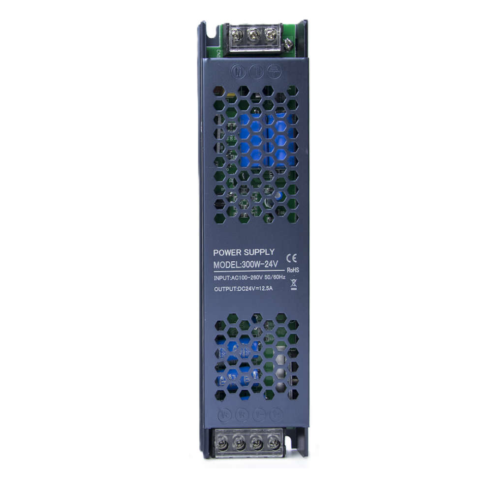 DC 24V 12.5A 300W Slim LED Driver Constant Voltage Power Supply for LED Strips & Lighting | AC Input