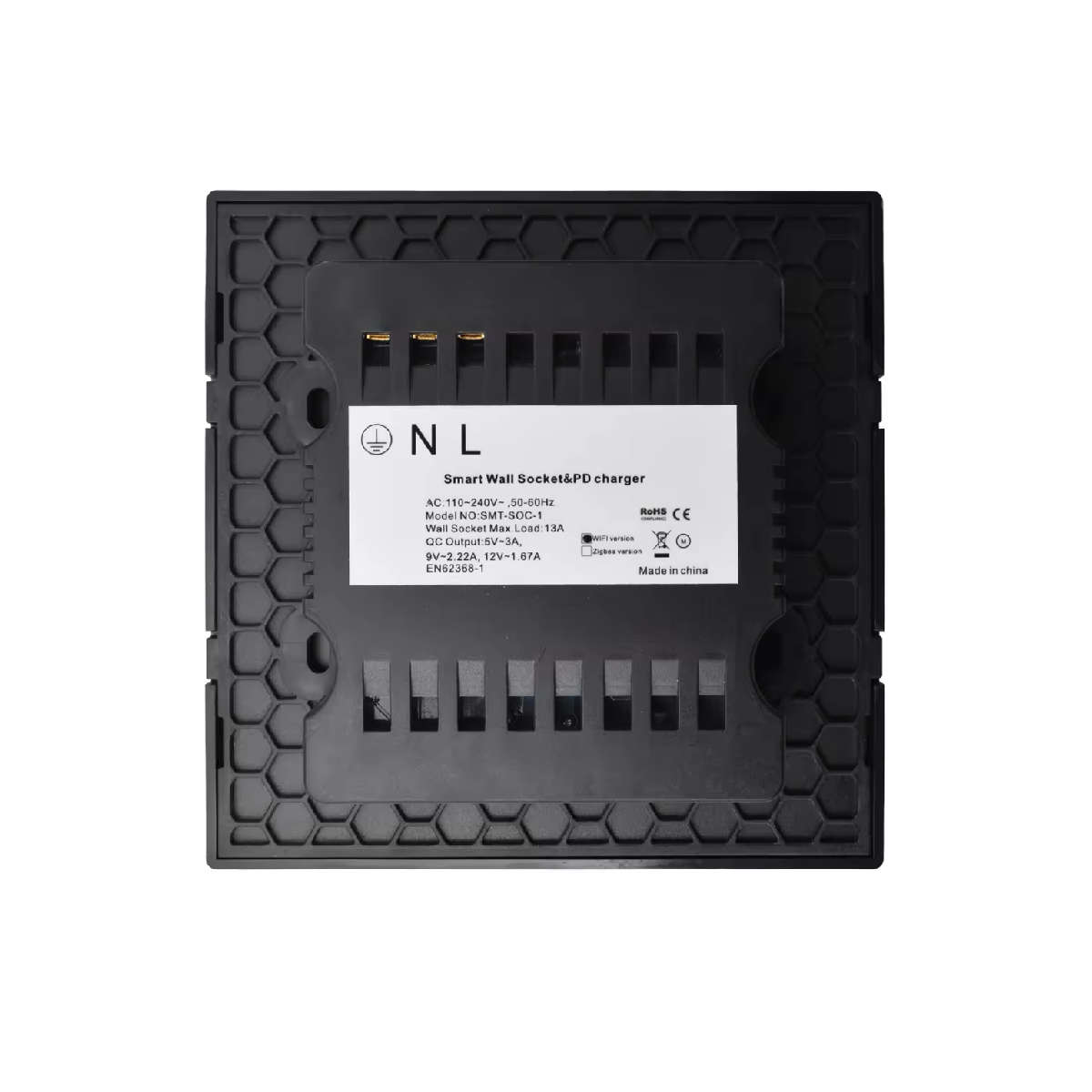 Smart Life Tuya Zigbee 13A 3000W 3 Pin 2 Pin Plug USB Switch w/ Power Monitor (White)