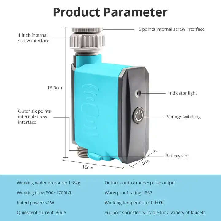Smart Life Tuya Bluetooth Irrigation Valve Sprinkler Timer Controller Switch | Battery Operated