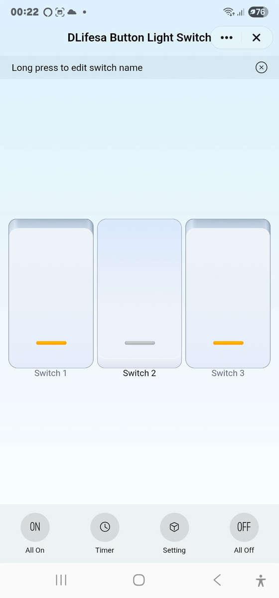 Smart Life Tuya WIFI 3CH LED Light Button Switch | Live & Neutral / Live & No Neutral Wire | Black