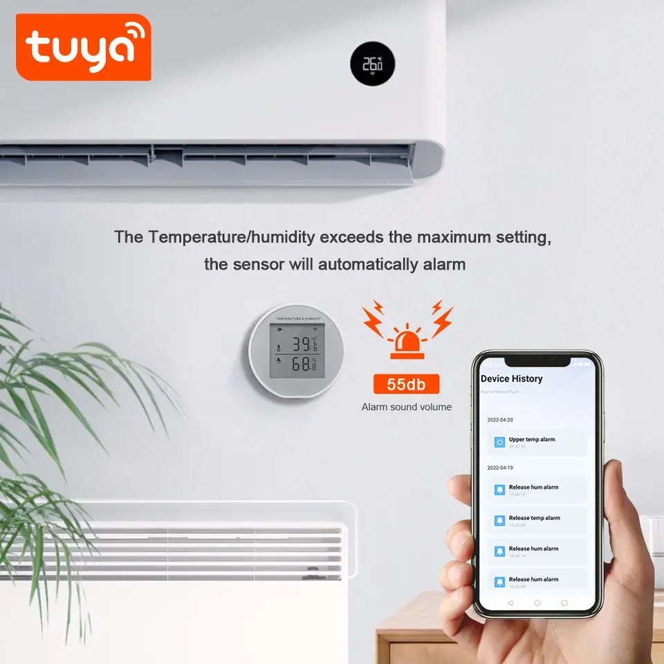 Smart Life Tuya WIFI Temperature Humidity Sensor w/ LCD Display | 3V / 5V