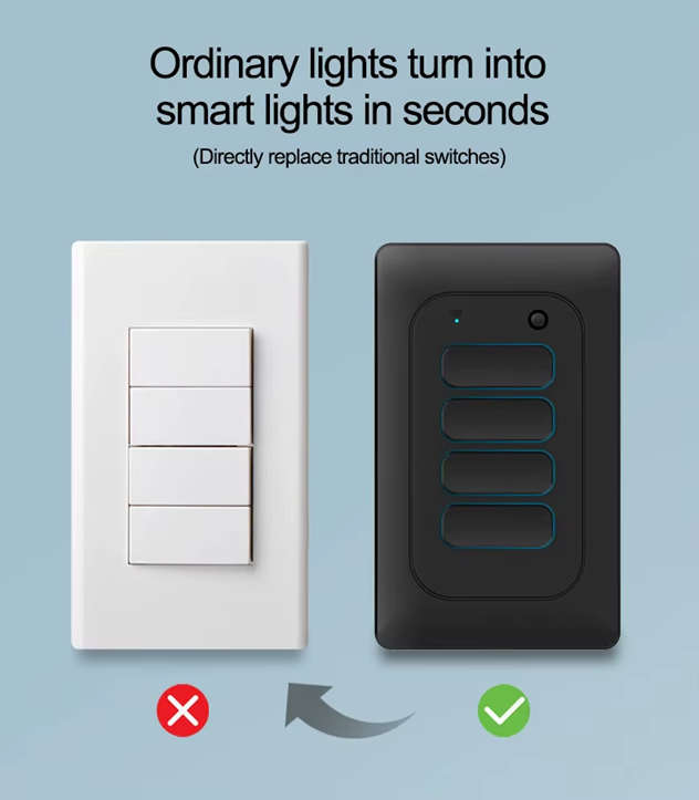 Smart Life Tuya WIFI 2CH LED Light Button Switch | Live & Neutral / Live & No Neutral Wire | White