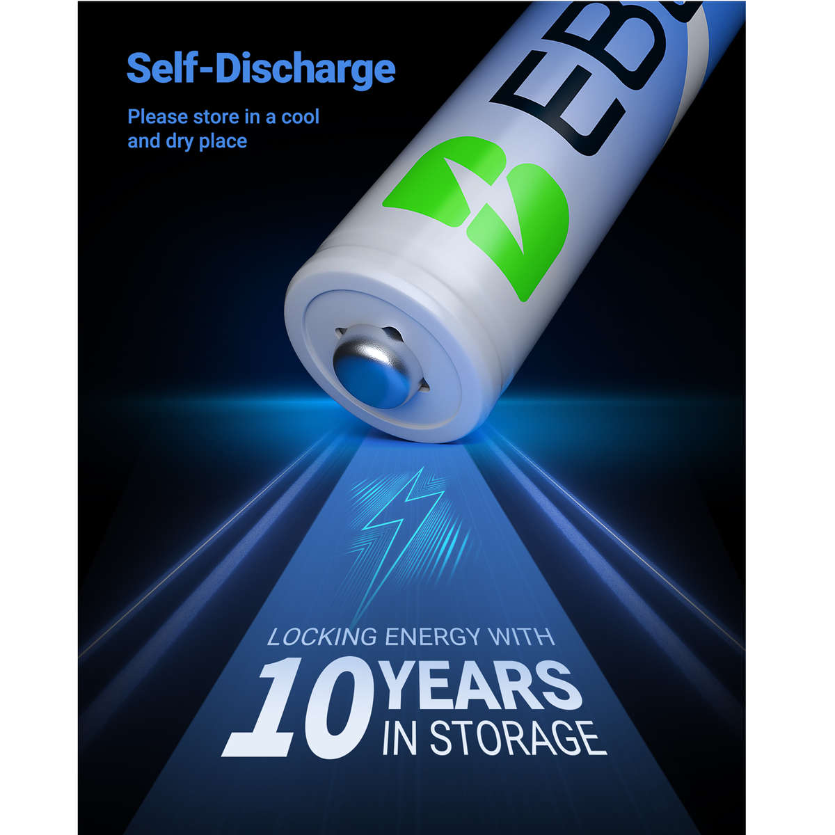 EBL AAA Lithium Batteries  1.5V 1200mAh LongLasting HighPerformance Cells (4Pack)