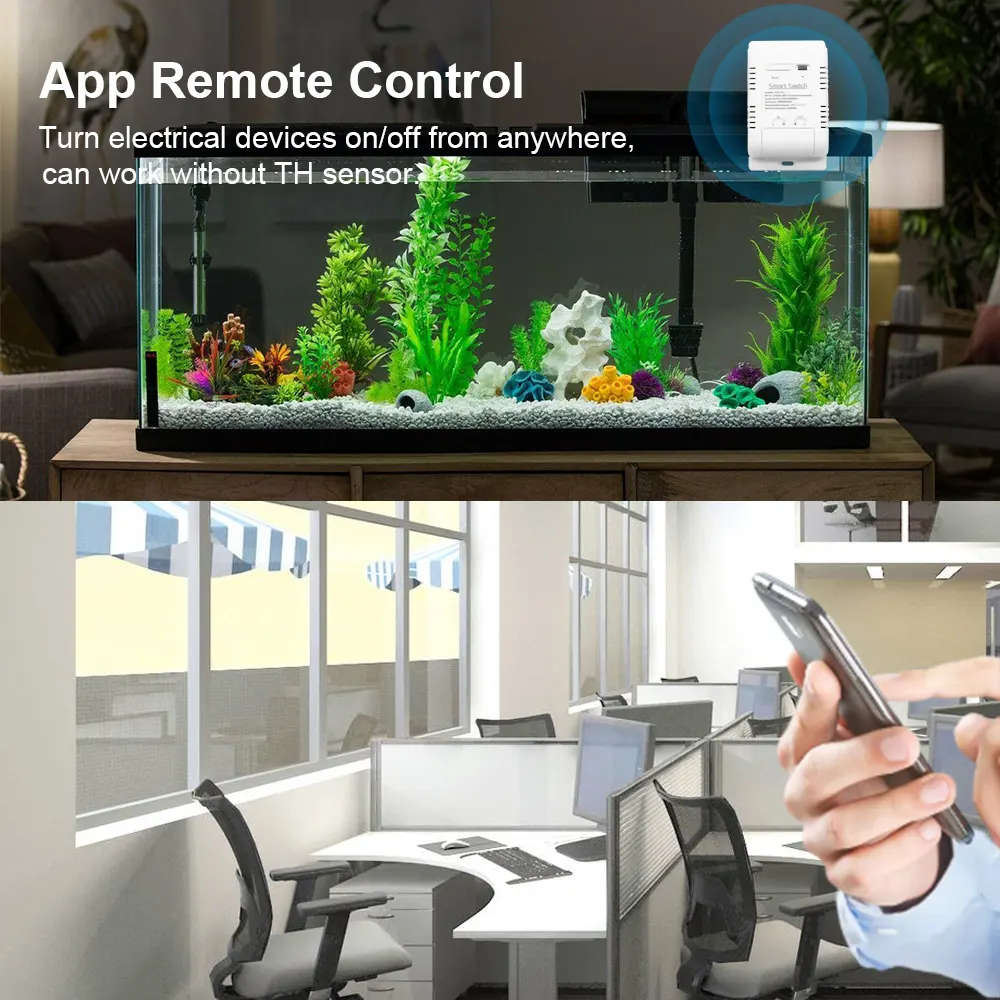 Smart Life Tuya Zigbee 1CH 20A 3800W Switch w/ Temperature Probe Sensor w/ Power Monitor & RF433Mhz