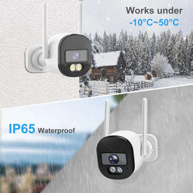 Smart Life Tuya WIFI 3MP HD Bullet CCTV Camera w/ 2 way audio | IP65 Rainproof | 5V