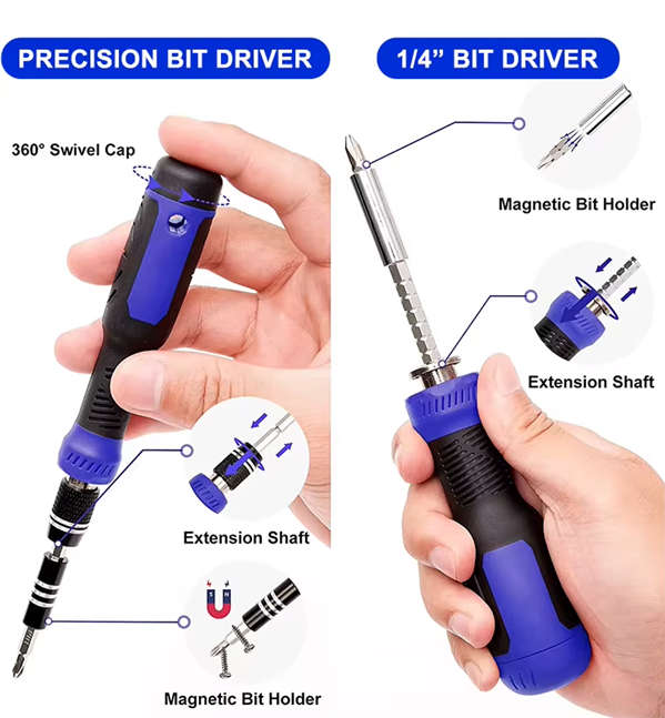 191 in 1 Precision Screwdriver Set w/ 164 Magnetic Bits Tool Kit w/ Carry Case | Blue