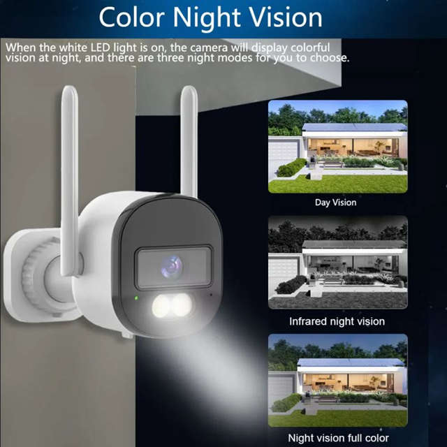 Smart Life Tuya WIFI 3MP HD Bullet CCTV Camera w/ 2 way audio | IP65 Rainproof | 5V
