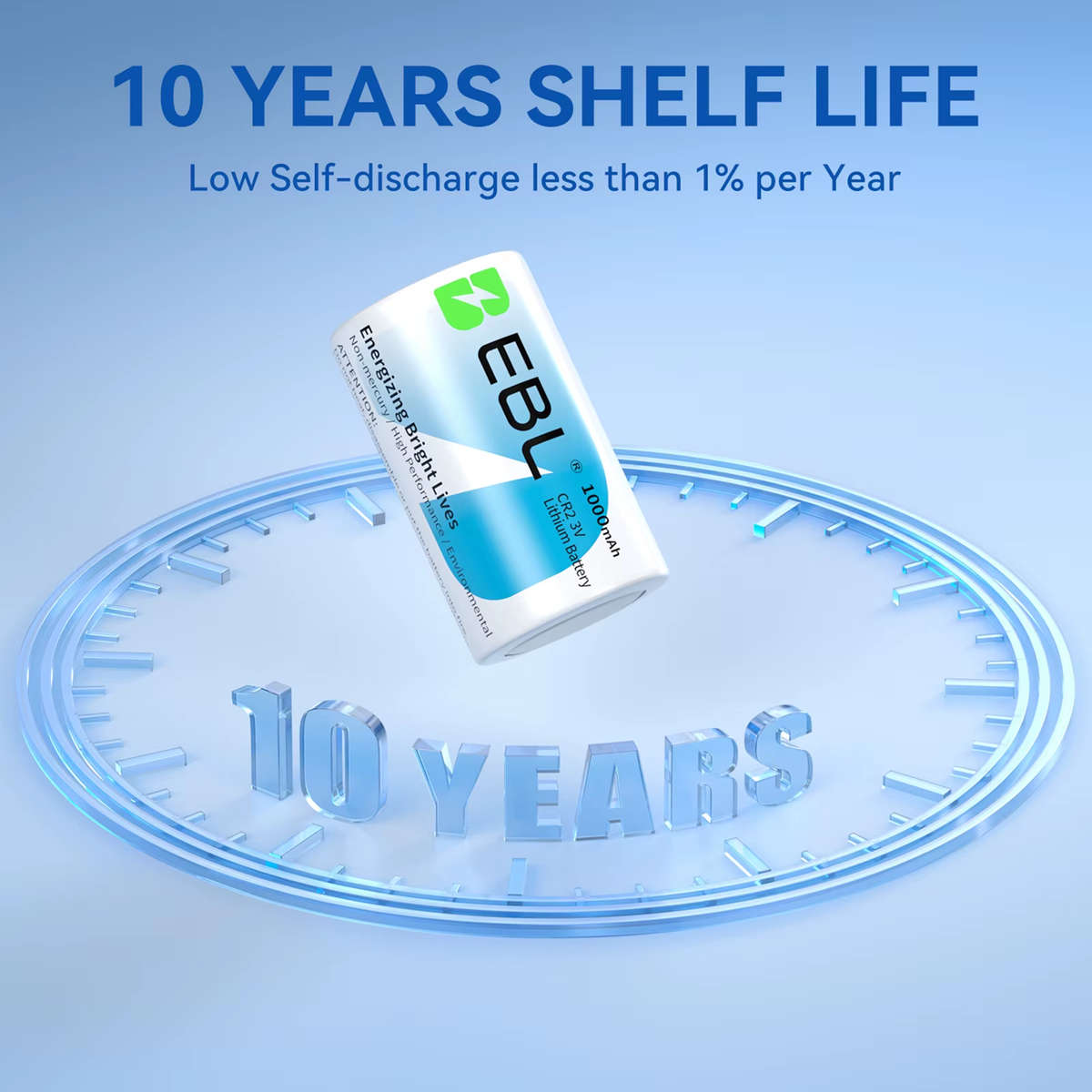 EBL CR2 Lithium Battery | 3V | 1000mAh | 4 Pack