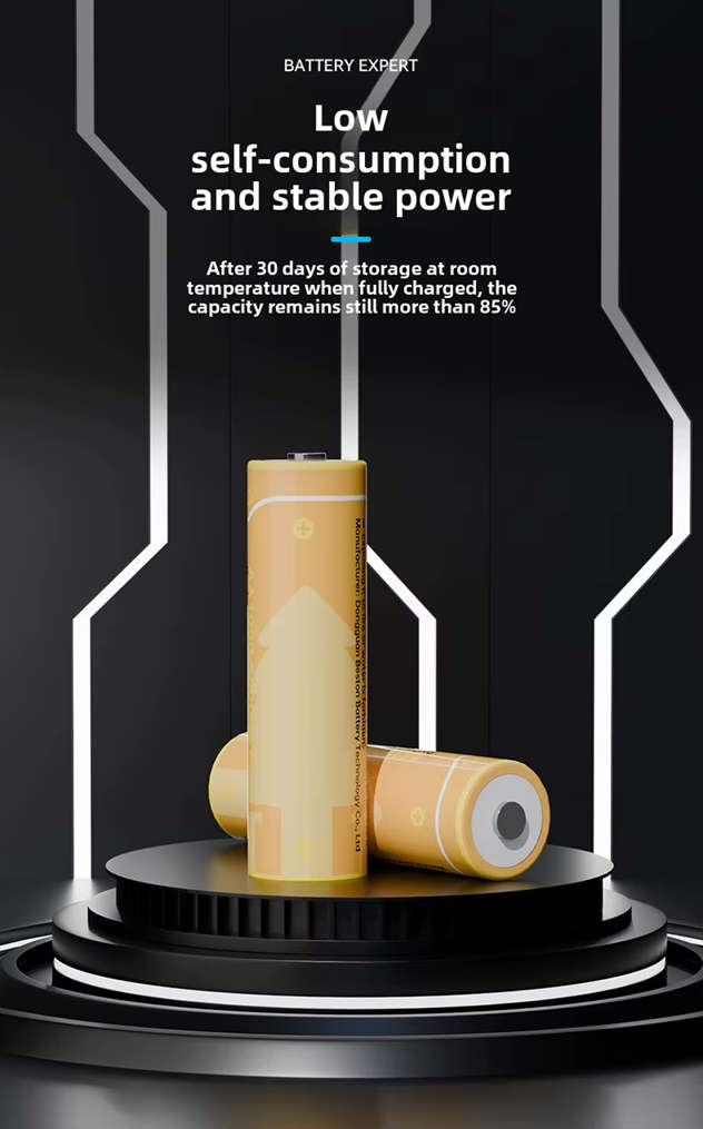 BESTON AA Rechargeable Lithium-ion Battery | 14500 | 1.5V | 2400mAh | 4 Pack