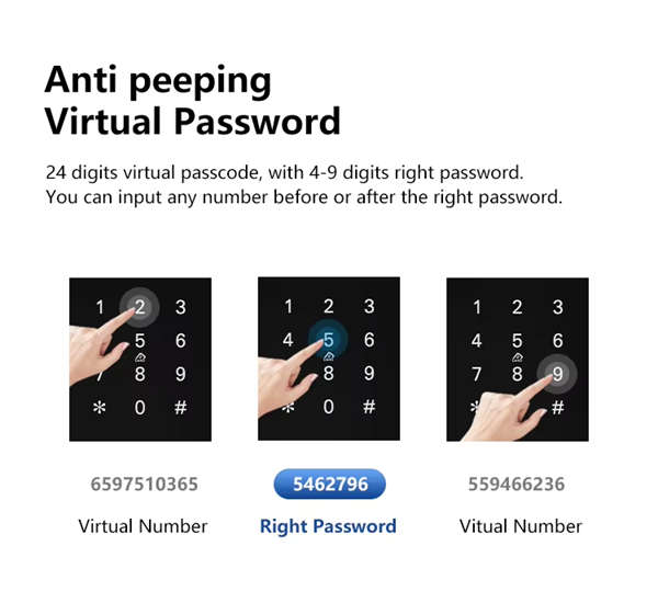 Smart Life Tuya WIFI Access Control Fingerprint Keypad Card Door Lock T1 (Silver)