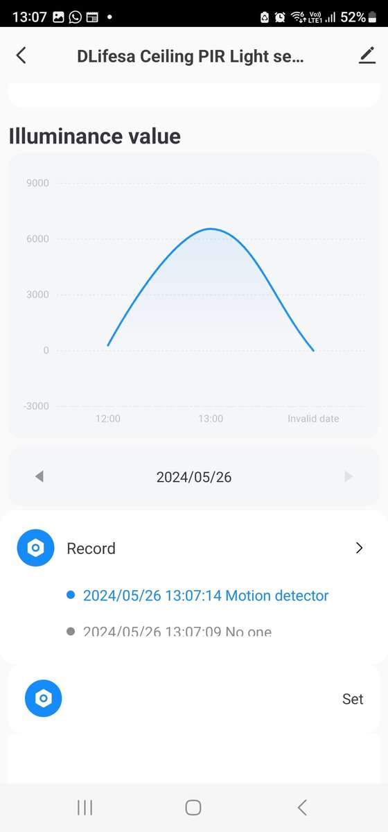 Smart Life Tuya WIFI Wireless Ceiling PIR Motion Sensor w/ Light Lux Sensor
