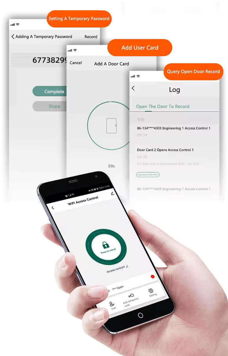 Smart Life Tuya WIFI Waterproof 12V Access Control Fingerprint Keypad Card Doorbell Gate Garage CFD3