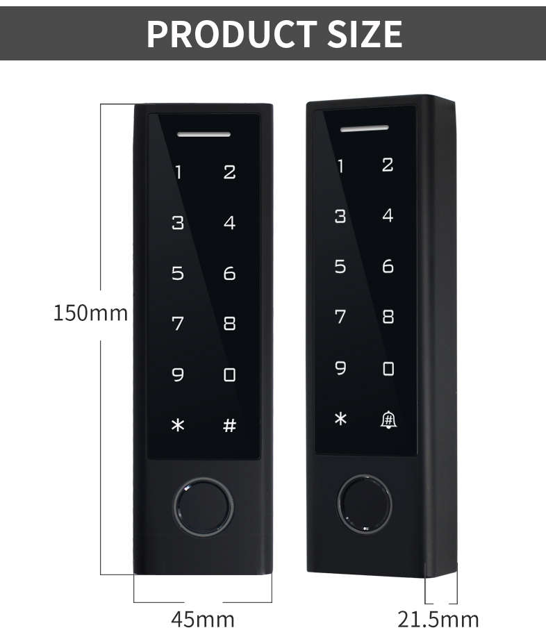 Smart Life Tuya WIFI Waterproof 12V Access Control Fingerprint Keypad Card Doorbell Gate Garage CF3