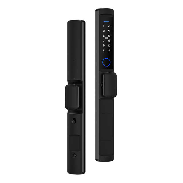 Smart Life Tuya WIFI Door Handle Fingerprint Keypad Card Lock DLF3 | IP65 Rainproof | Black