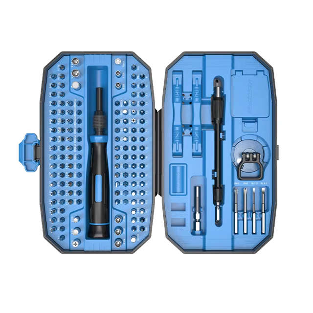 152 in 1 Precision Screwdriver Set w/ 140 Magnetic Bits Tool Kit w/ Carry Case | Blue