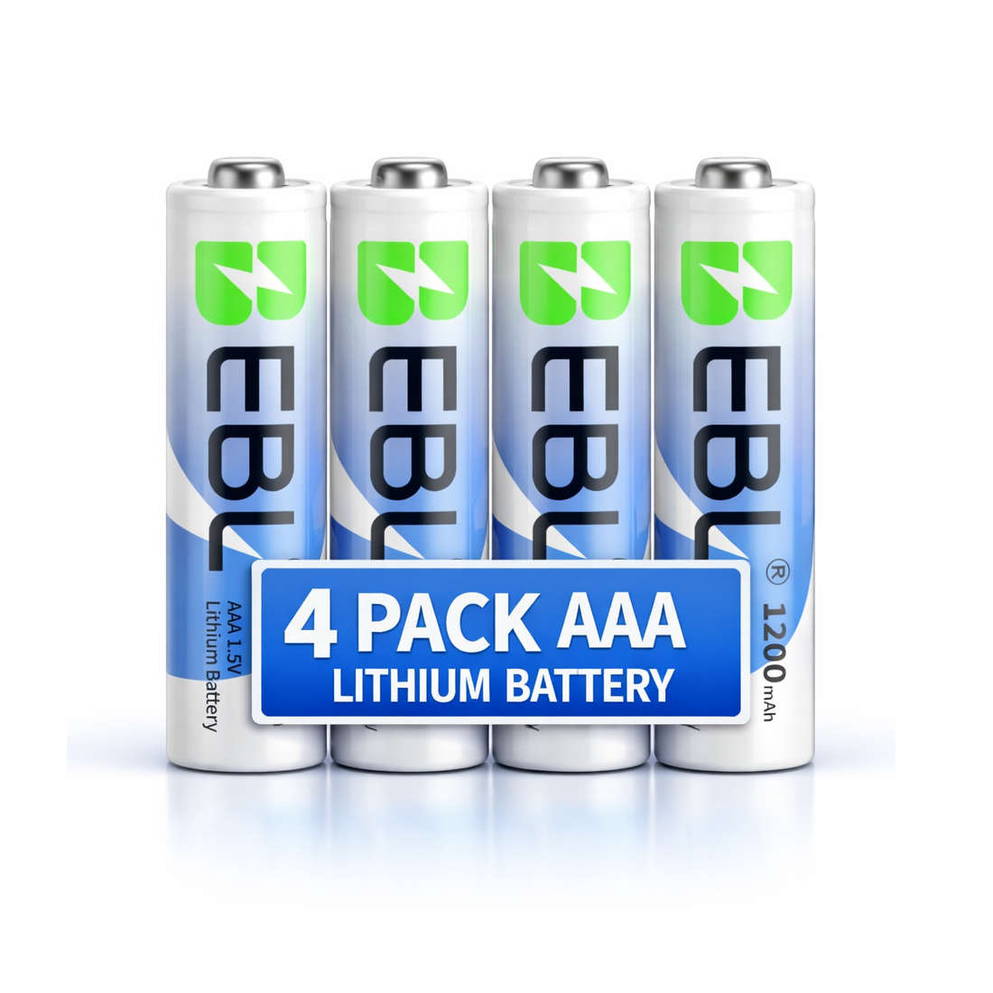 EBL AAA Lithium Batteries  1.5V 1200mAh LongLasting HighPerformance Cells (4Pack)