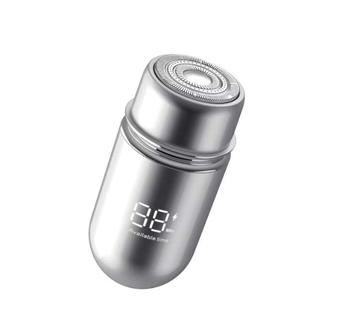 Portable Waterproof Electric Shaver Mini Razor for Wet & Dry Use | 5V Rechargeable (Silver)