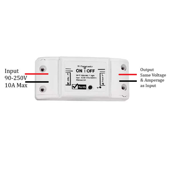 Smart Life Tuya WIFI 1CH 10A 2200W 2.2KW Switch w/ Power Monitor