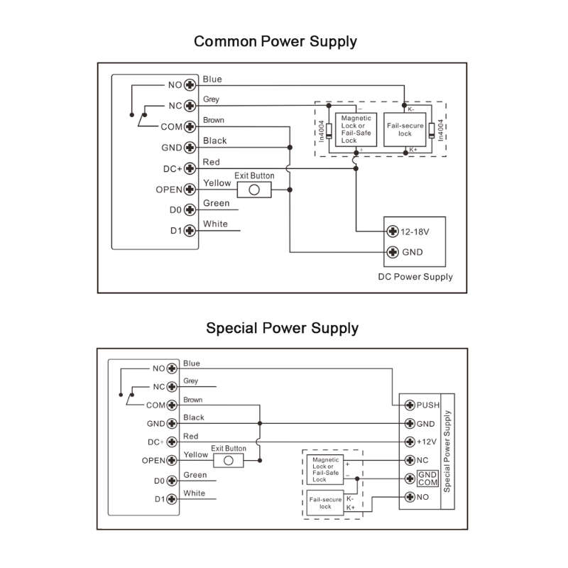 Smart Life Tuya WIFI Waterproof 12V Video Doorbell Access Control Fingerprint Card Door Gate VC4F