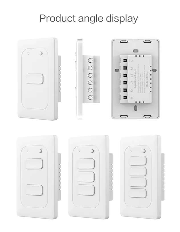 Smart Life Tuya WIFI 1CH LED Light Button Switch | Live & Neutral / Live & No Neutral Wire | Black