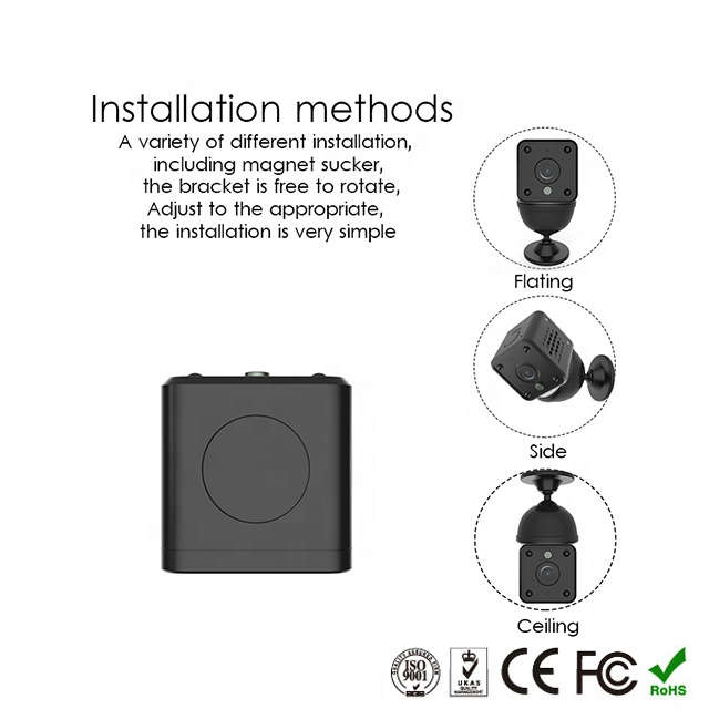 WIFI Control Smart Life Tuya Mini 1080P 2.0MP Camera with Built-in backup battery