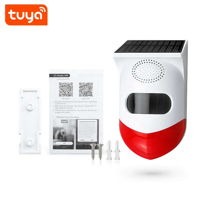 WIFI Control Smart Life Tuya Wireless Outdoor Wall Mounted PIR Motion Sensor Alarm