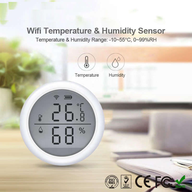 WIFI Control Smart Life Tuya Temperature and Humidity Sensor