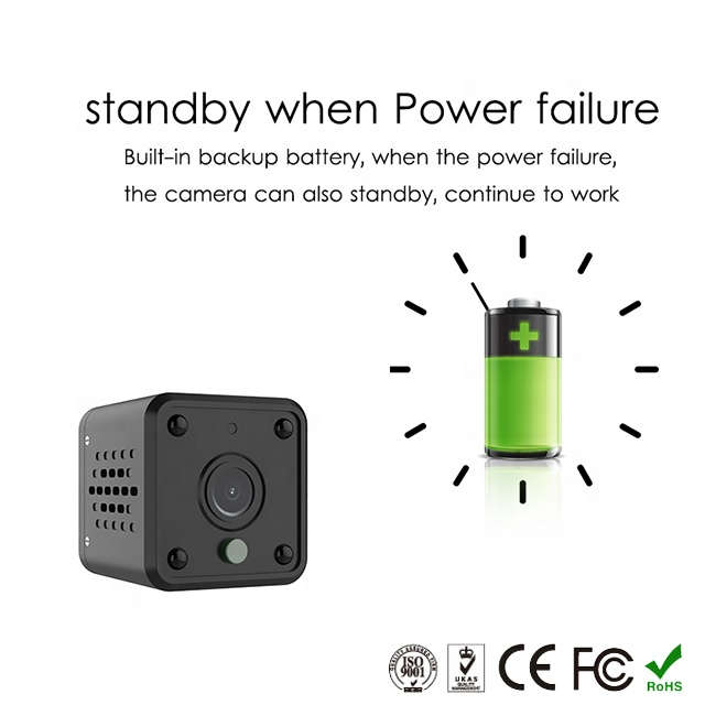 WIFI Control Smart Life Tuya Mini 1080P 2.0MP Camera with Built-in backup battery