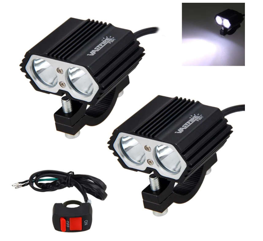 2PCS 30W 5000LM Motorcycle Headlight Spot light