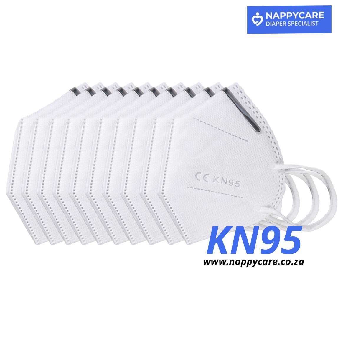 KN95 (FFP2/N95 Alternative) Face Mask / Respirator with metal nose clip (20pcs pack)