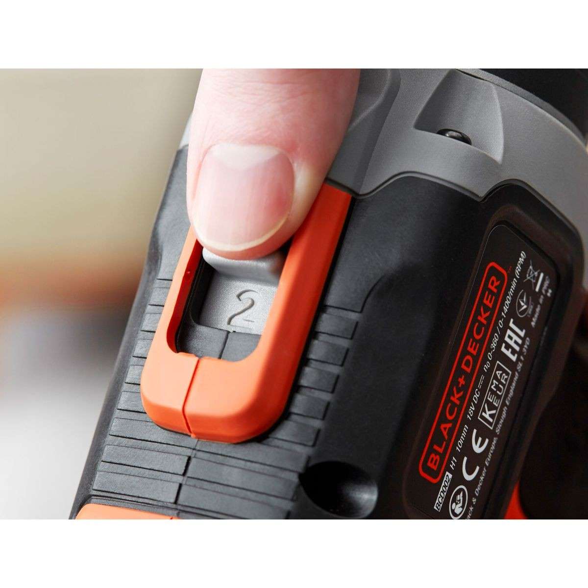 BLACK & DECKER 18V Cordless 2 Speed Hammer Drill  &  2 Batteries  &  Kitbox